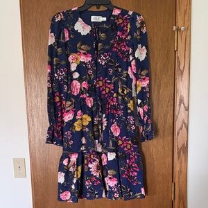 chinese dress ladies Eliza J Sparkly Long Sleeve V-neck Cocktail Dress EJ1M8812